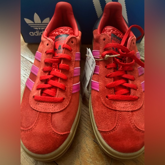 adidas Shoes - Adidas Red and Pink Gazelle Women's Sneakers